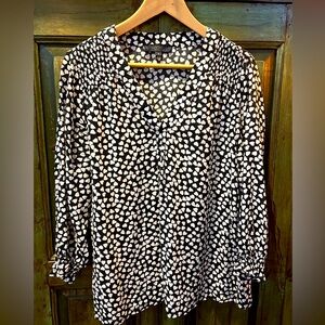 Black & White Heart Rachel Roy Blouse